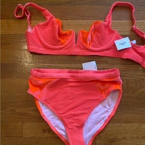 Urban Outfitters Coral Bikini Set
